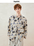 Cotton and Linen Printed Long-Sleeve Shirt