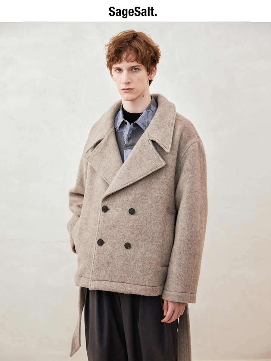 Silk-Gloss Wool Cocoon Coat