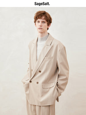 Oversized, Drop-Shoulder, Double-Breasted Casual Suit