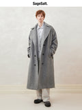 Oversized Drop Shoulder Double-Breasted Coat