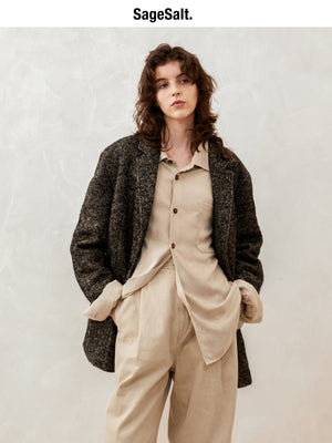 Three-Button Herringbone Casual Suit