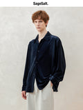 Loose Fit Velvet Long Sleeve Shirt