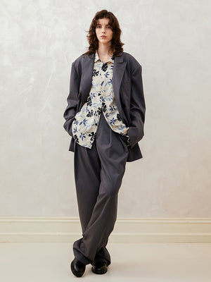 Oversized, Drop-Shoulder, Double-Breasted Casual Suit