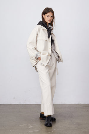Cotton Twill Shirt Jacket