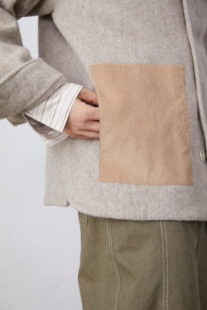 Wool Corduroy Patchwork Jacket