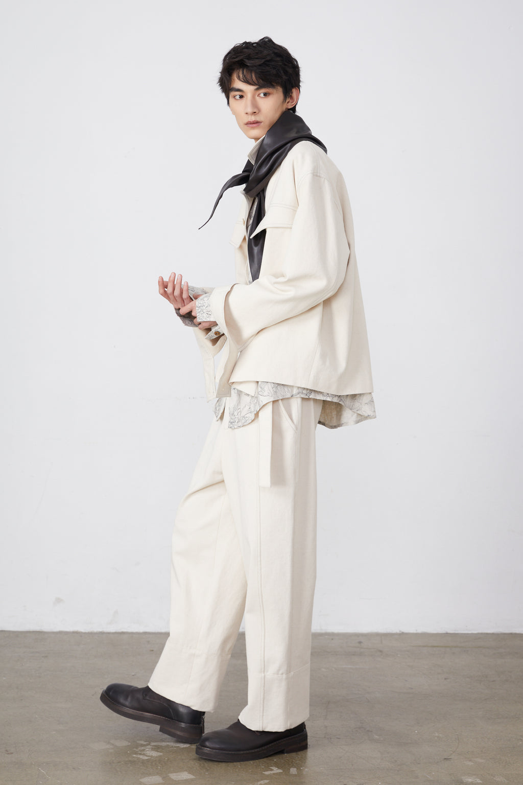 Cotton Twill Shirt Jacket