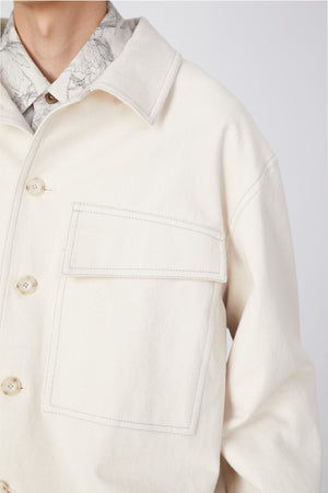 Cotton Twill Shirt Jacket