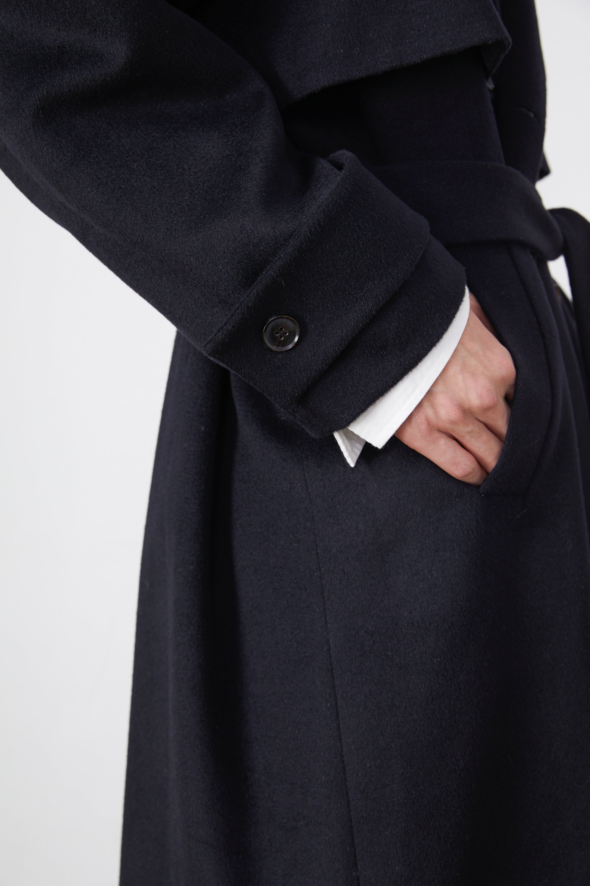 Double-Breasted Drape Coat