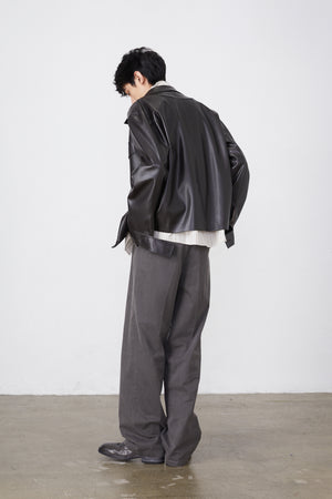 Eco-Friendly Leather Shirt Jacket