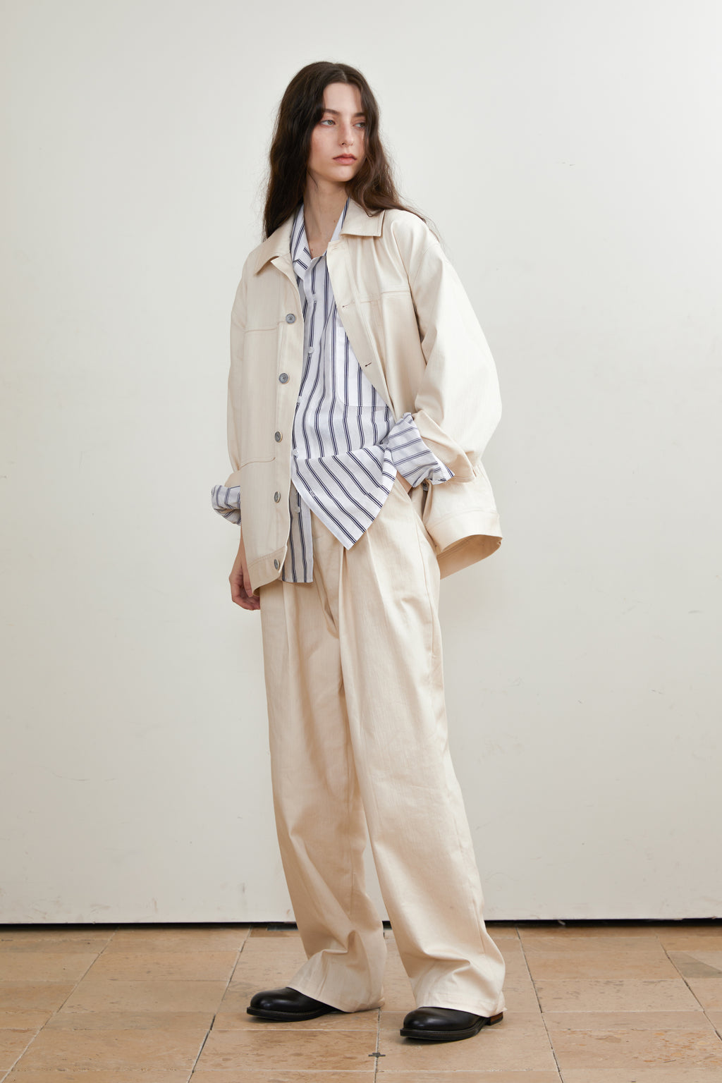 Pocket Split Denim Shirt Jacket