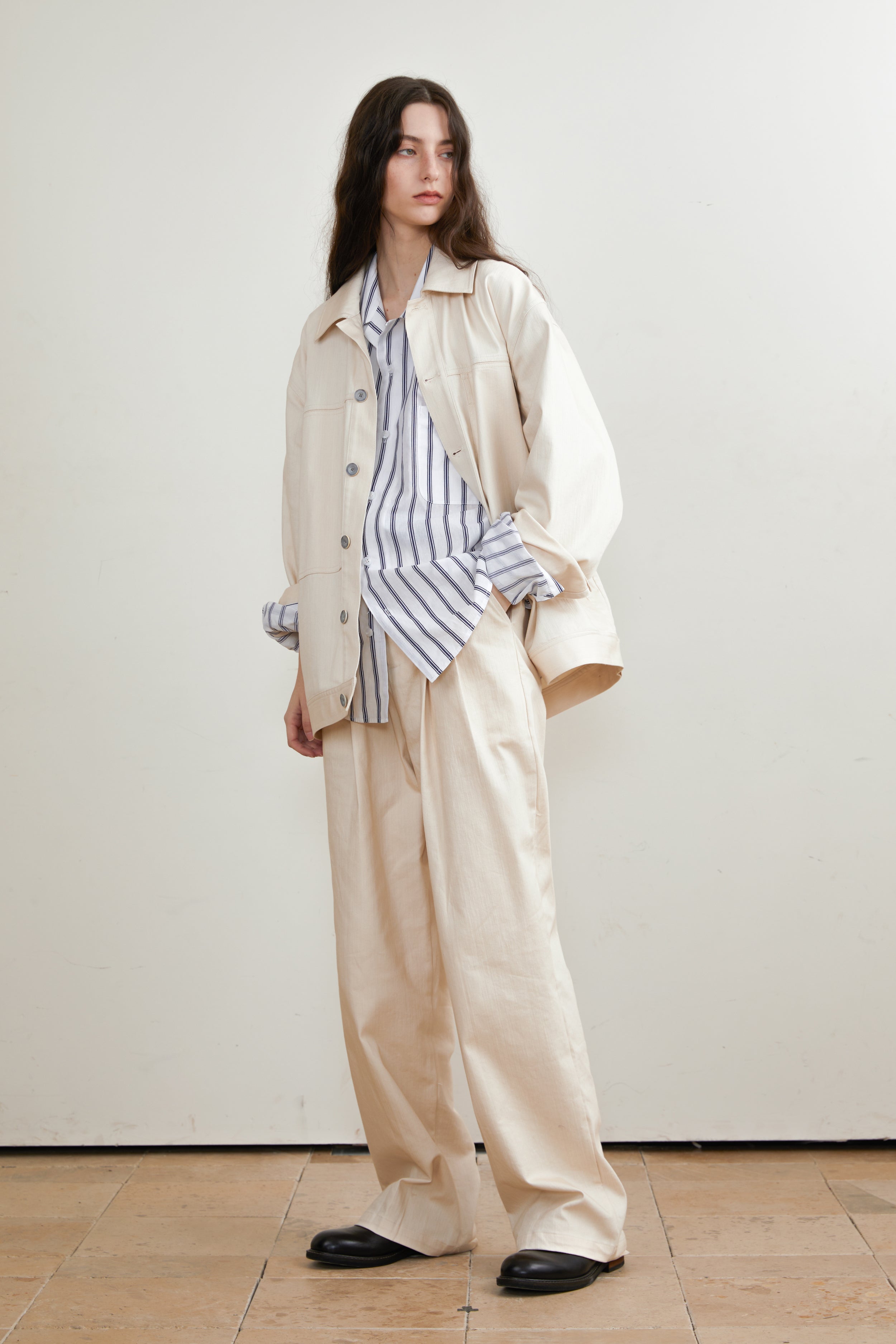 Pocket Split Denim Shirt Jacket