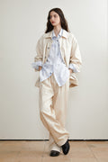 Pocket Split Denim Shirt Jacket