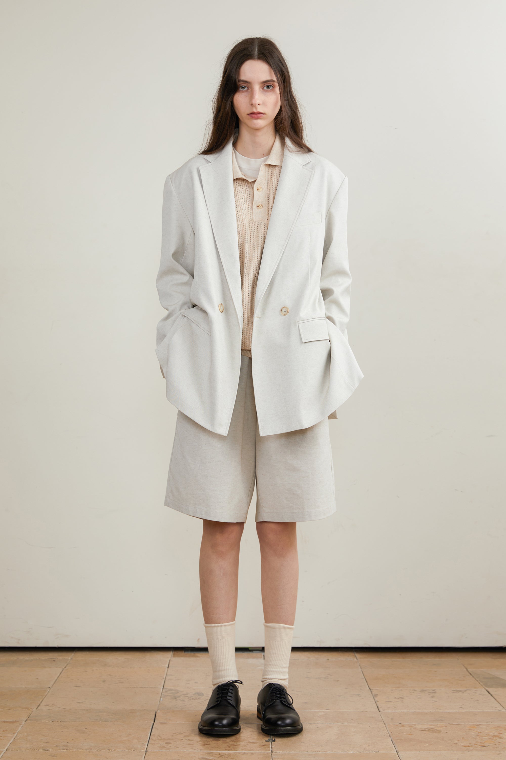 Double-Breasted Casual Blazer