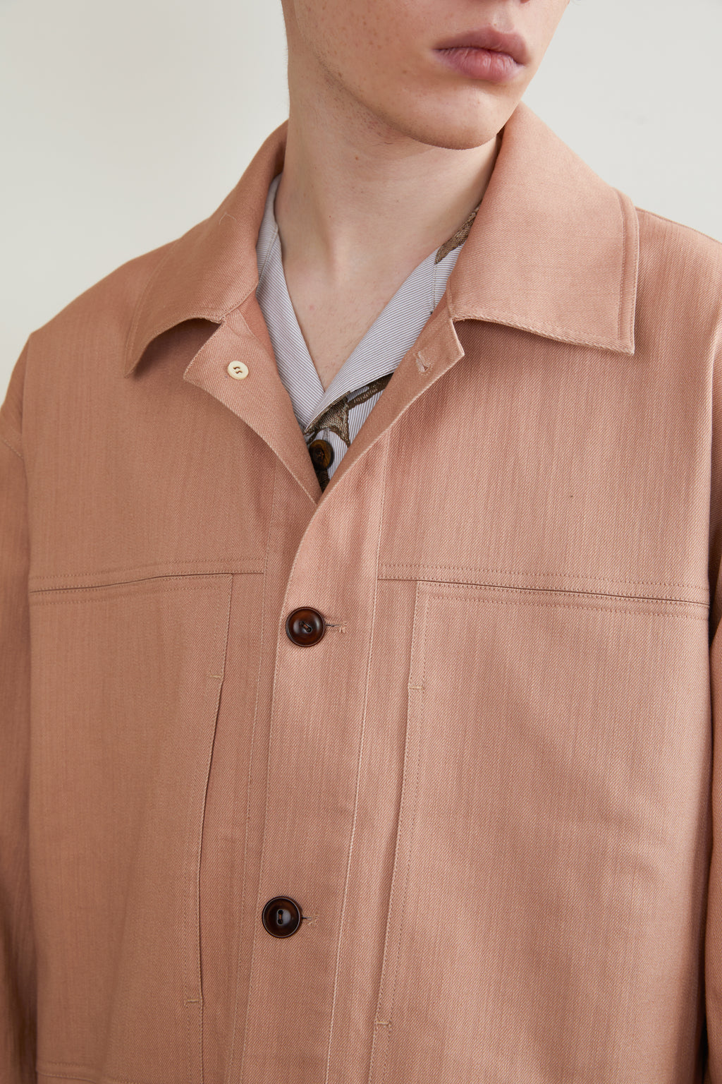 Pocket Split Denim Shirt Jacket
