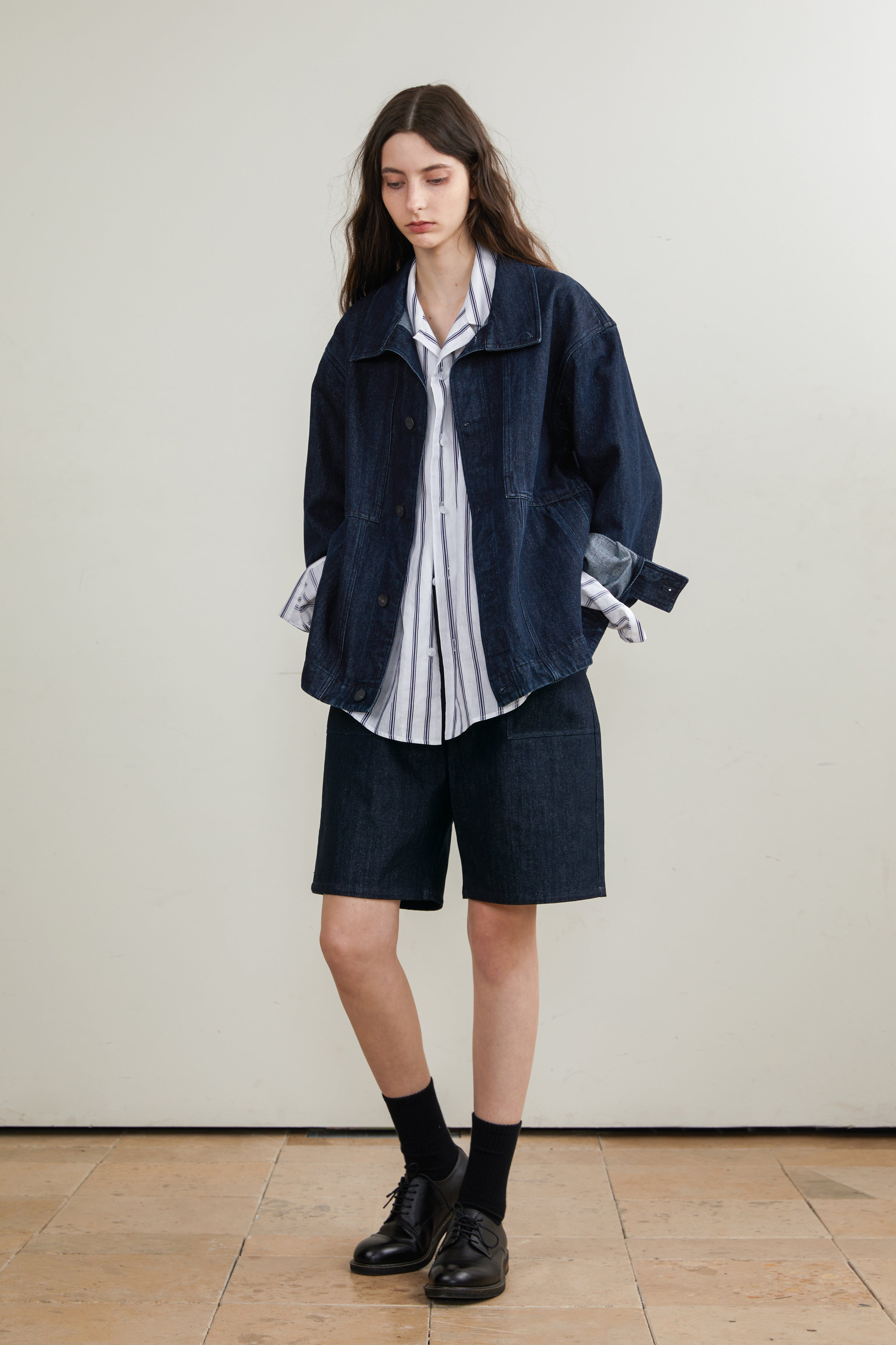 Camp Collar Long-sleeved Shirt