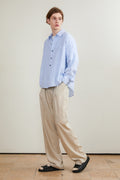 Single-Pleated Wide-Leg Pants
