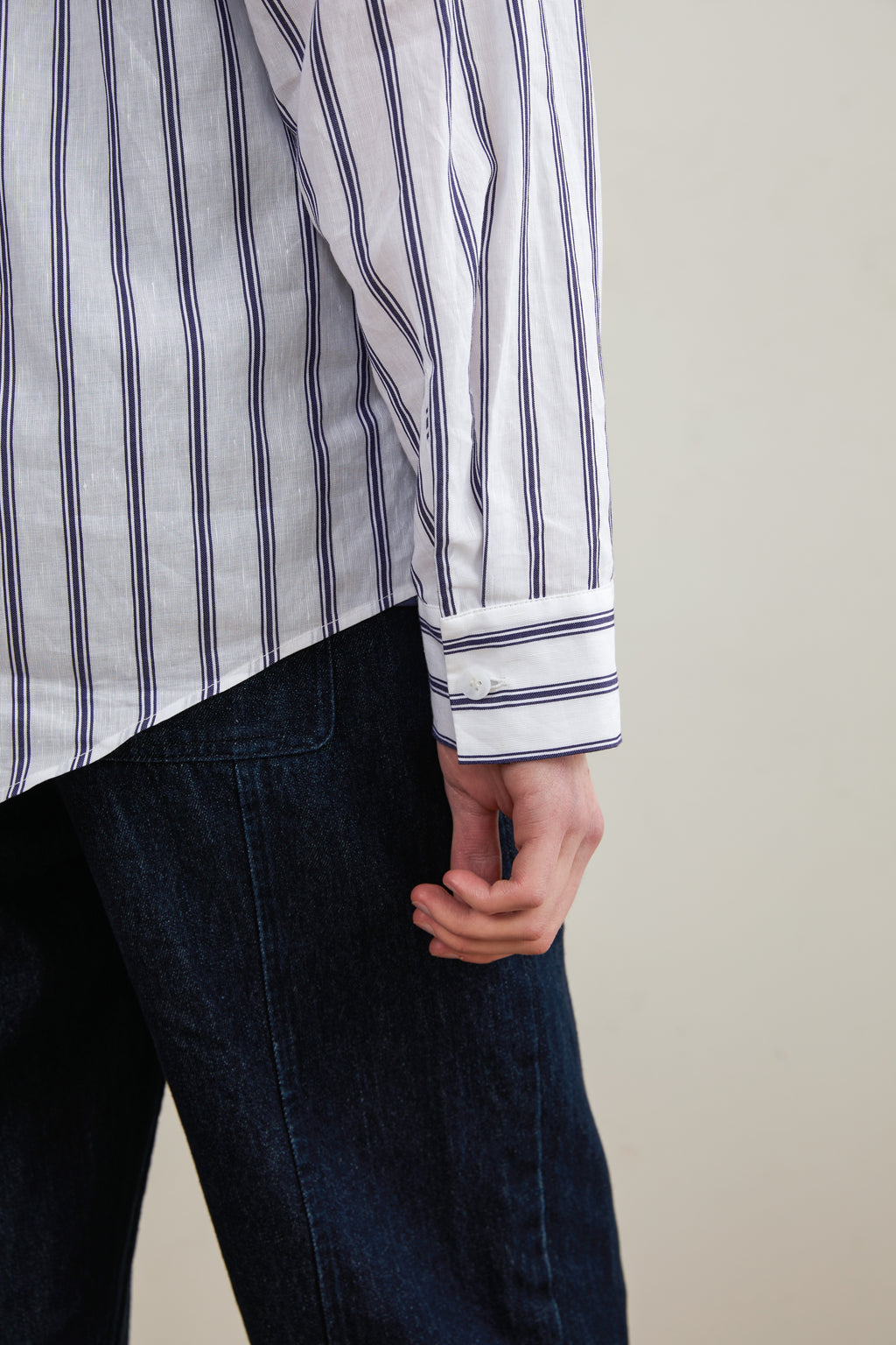 Camp Collar Long-sleeved Shirt