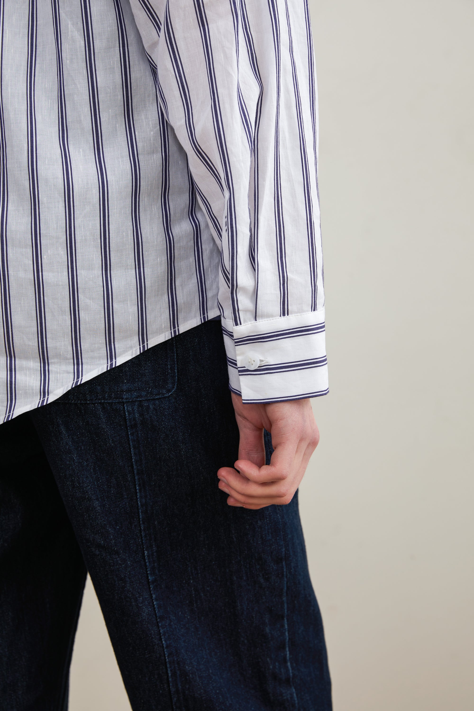 Camp Collar Long-sleeved Shirt