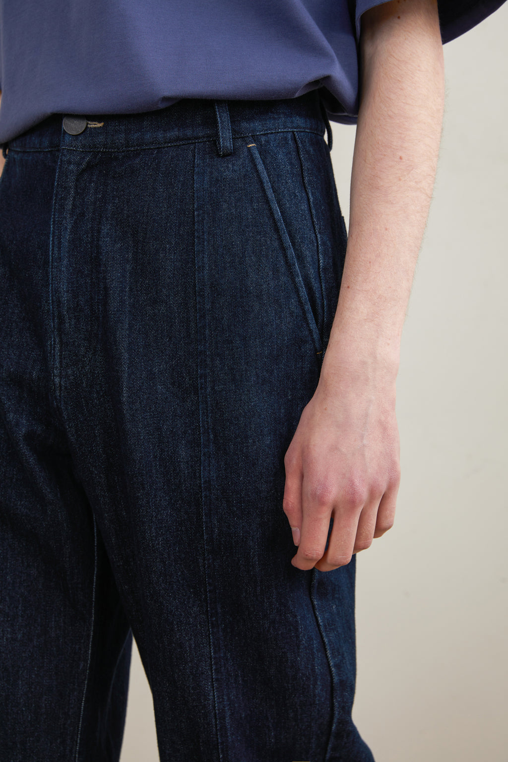 Pre-Washed Straight-Leg Jeans