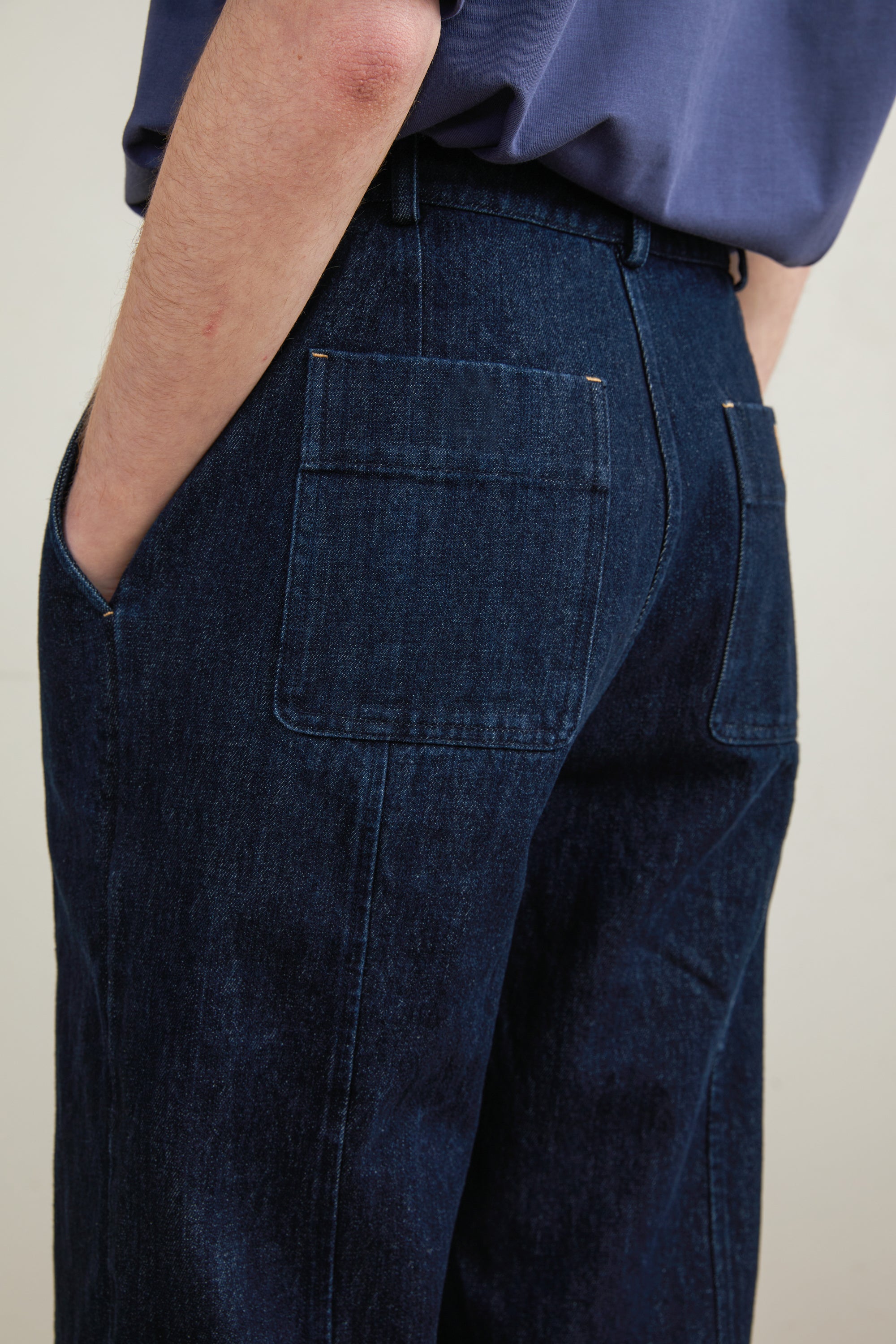 Pre-Washed Straight-Leg Jeans