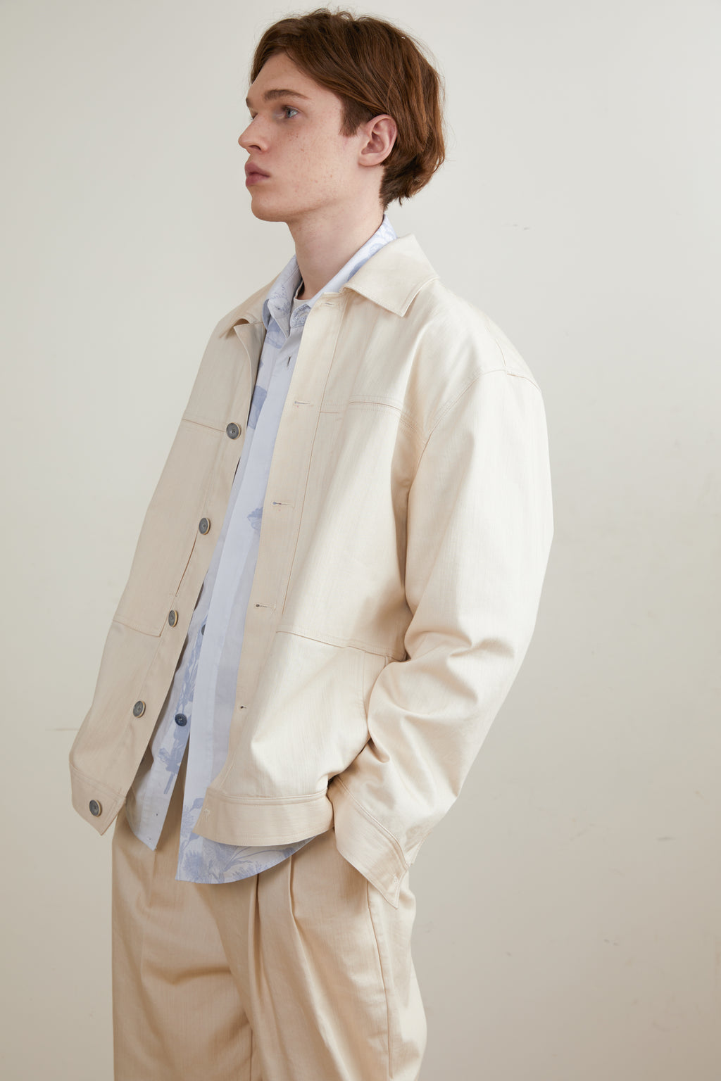 Pocket Split Denim Shirt Jacket