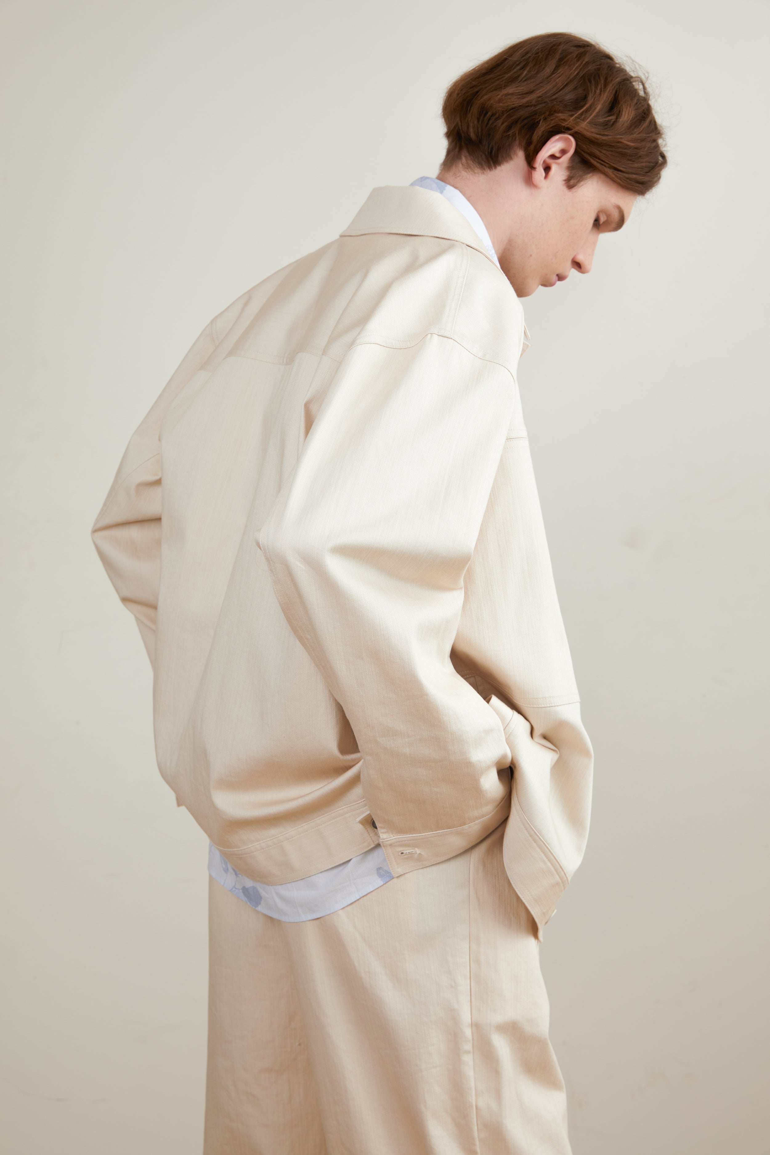 Pocket Split Denim Shirt Jacket
