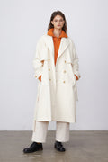 Double-Breasted Drape Coat