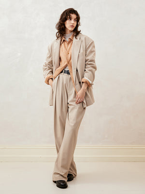 Oversized, Drop-Shoulder, Double-Breasted Casual Suit