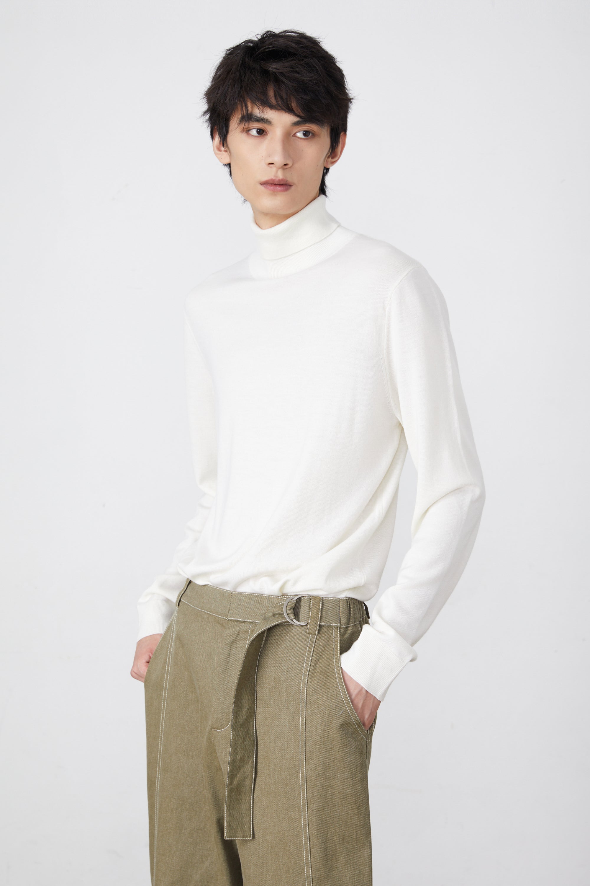 Merino Wool High Neck Base Knitwear
