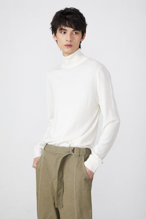 Merino Wool High Neck Base Knitwear