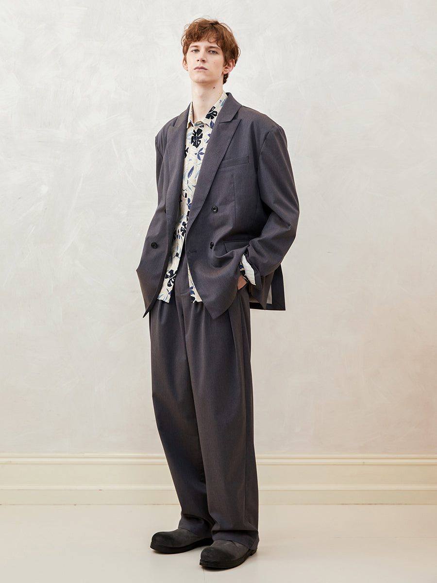 Oversized, Drop-Shoulder, Double-Breasted Casual Suit