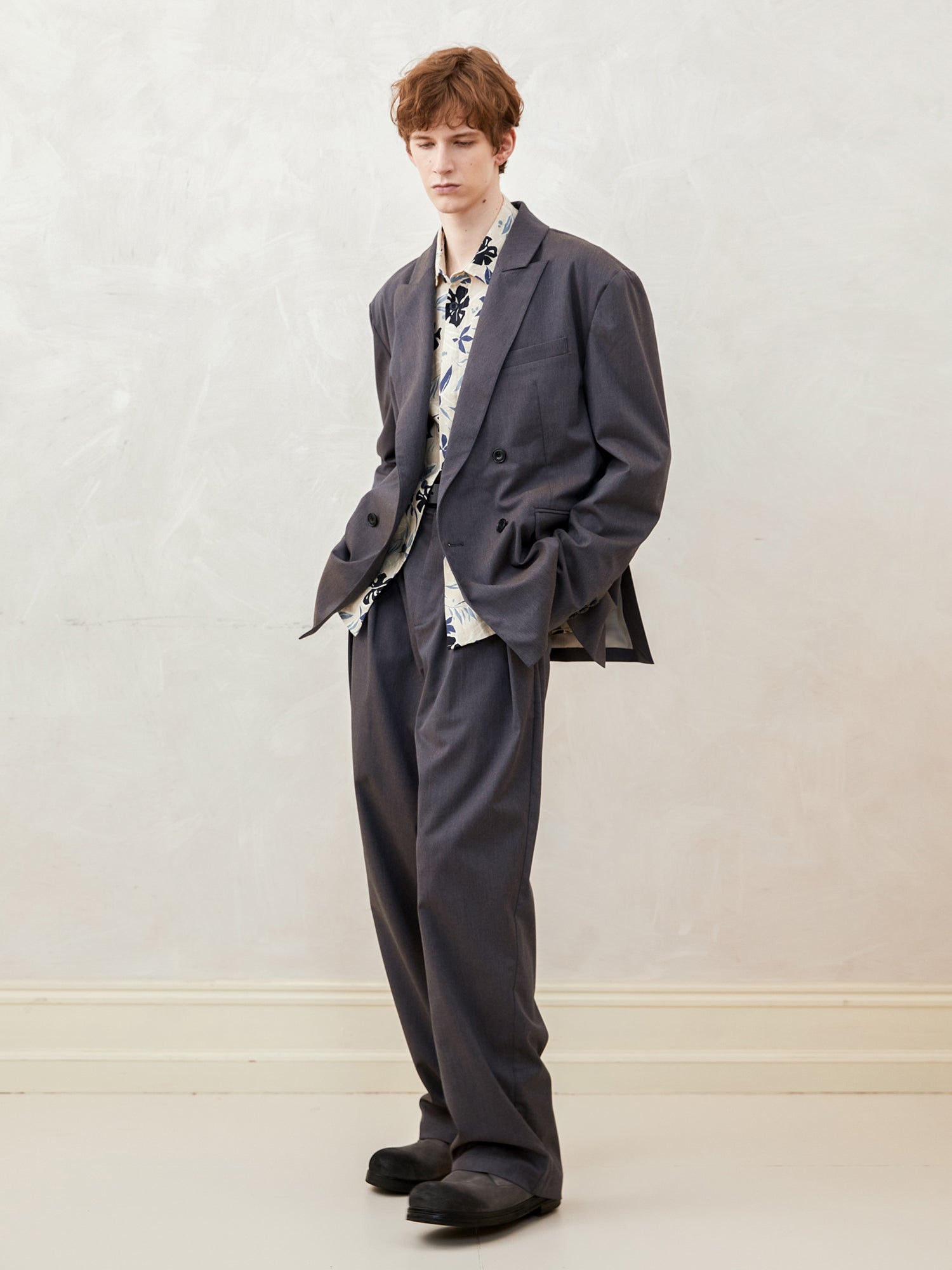 Cotton and Linen Printed Long-Sleeve Shirt