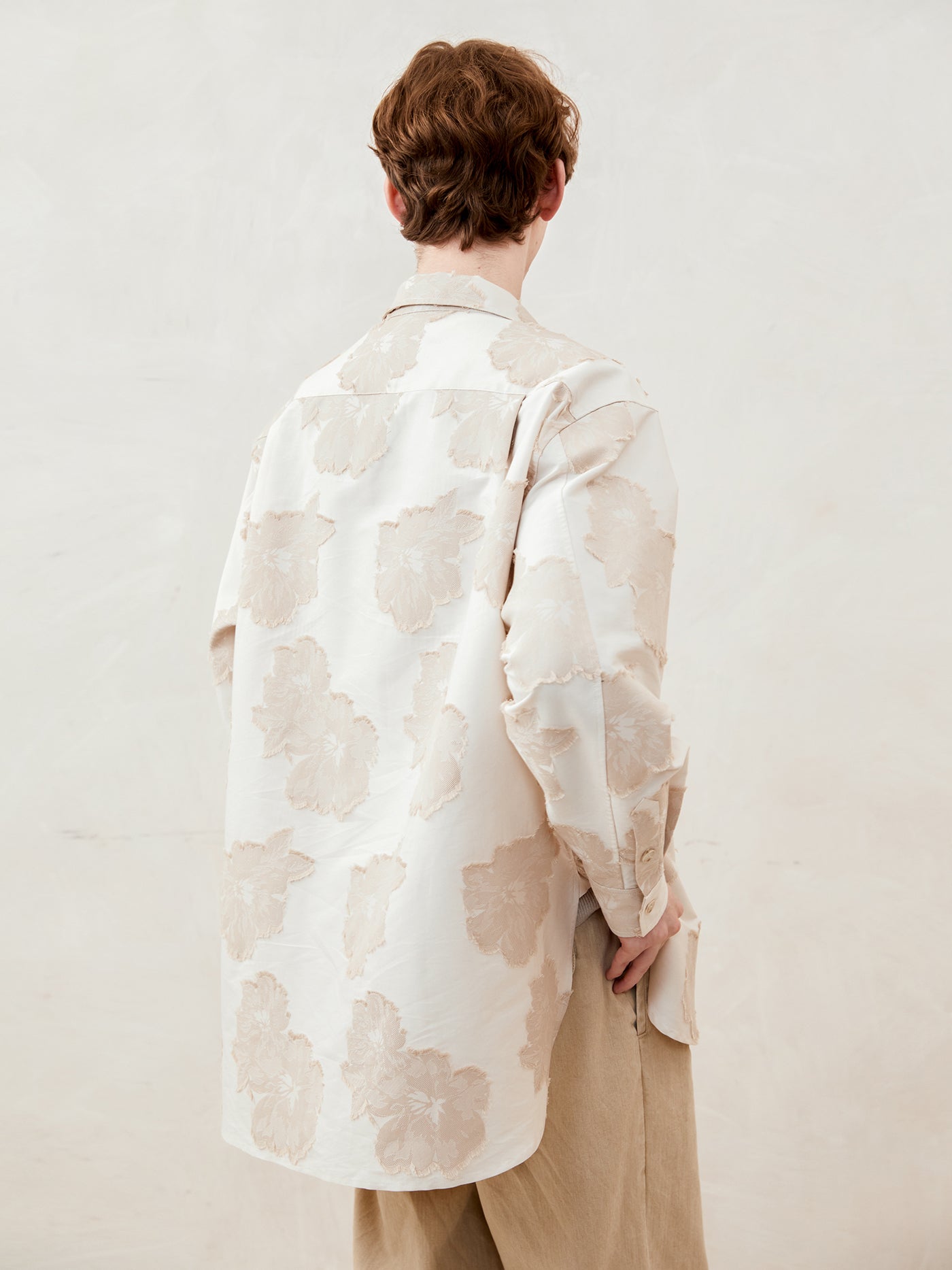 Loose Jacquard Shirt Jacket