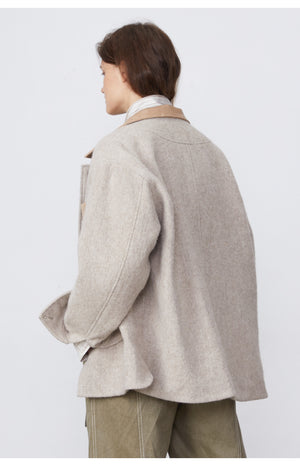 Wool Corduroy Patchwork Jacket