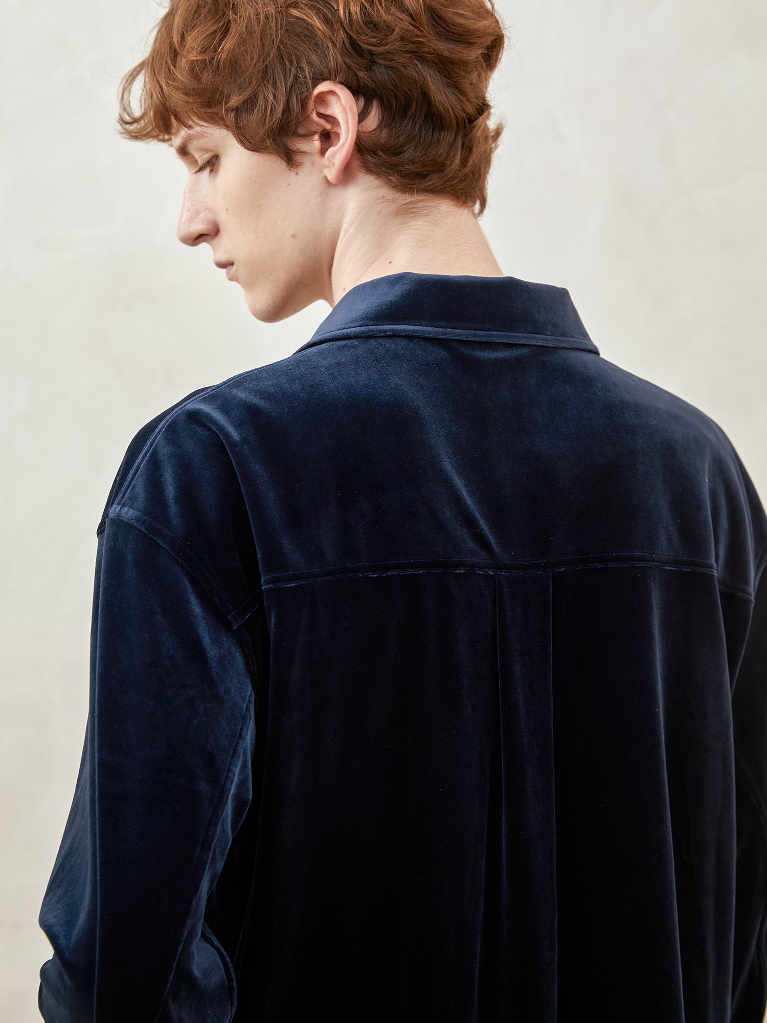 Loose Fit Velvet Long Sleeve Shirt