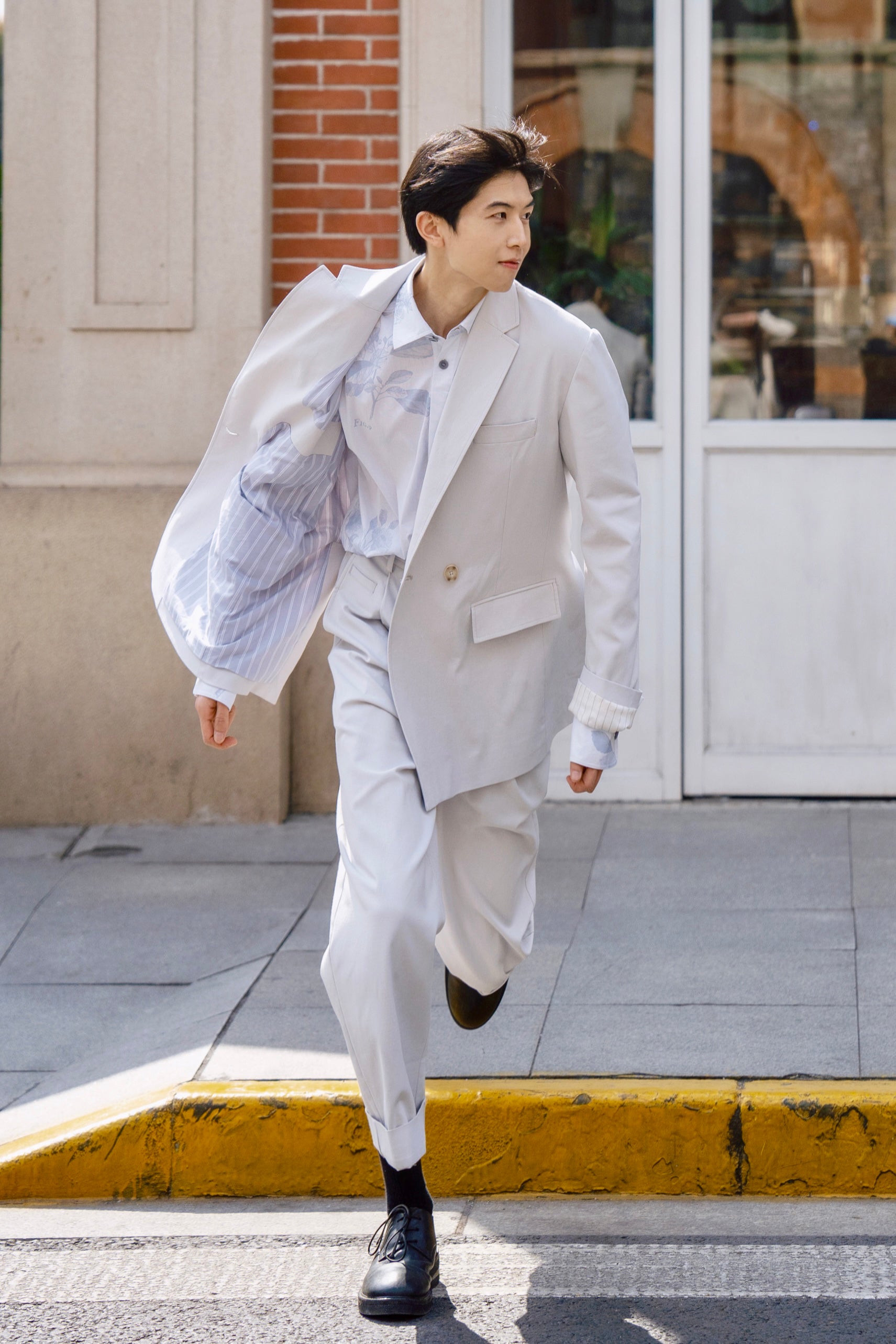 Double-Breasted Casual Blazer