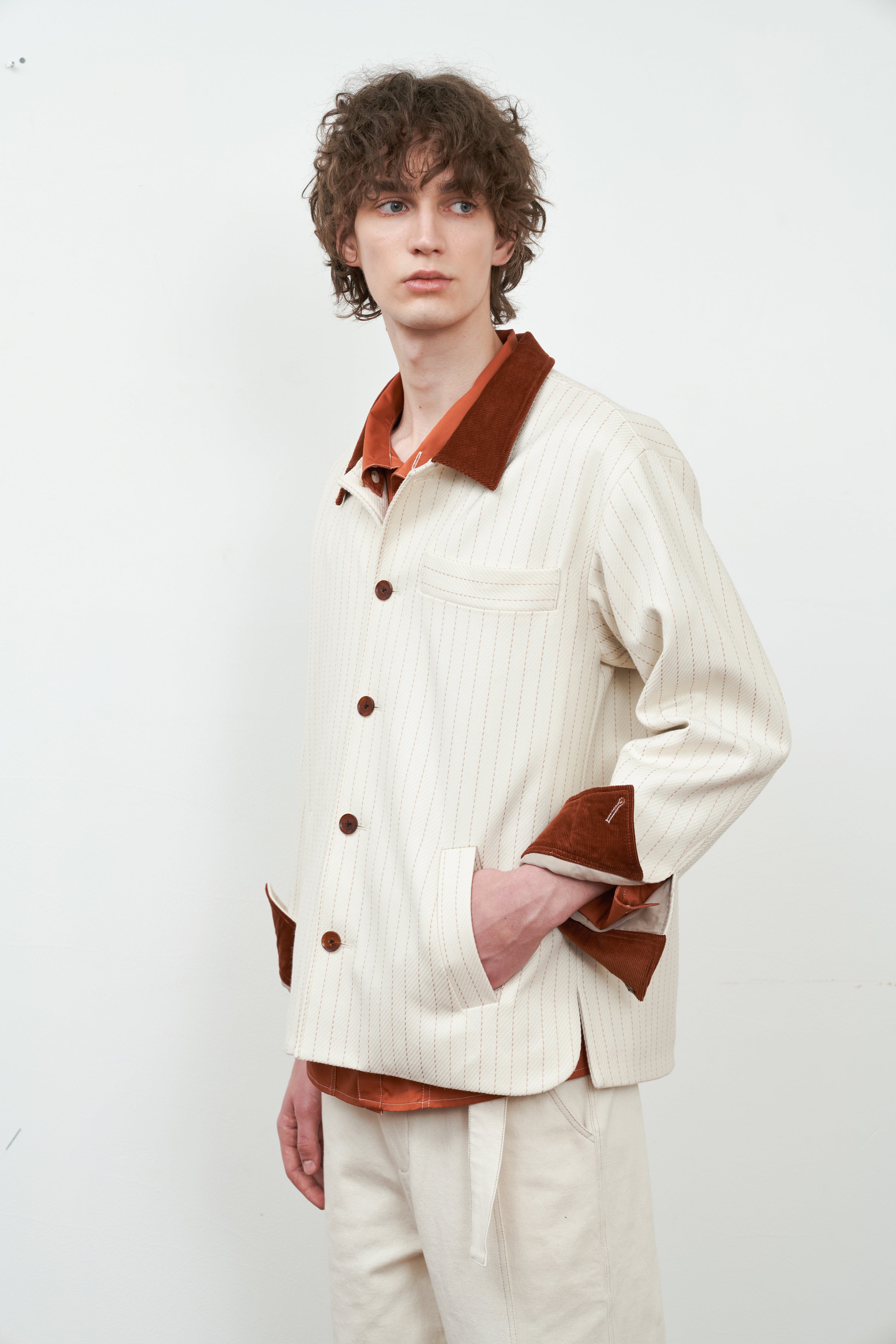 Striped Wool-Blend Jacket