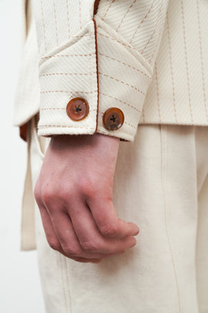 Striped Wool-Blend Jacket